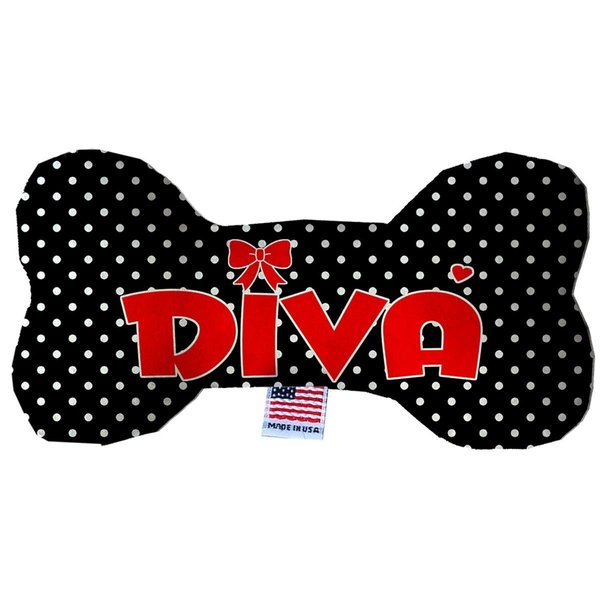 Mirage Pet Products Diva Stuffing Free Bone Dog Toy 8 in. 1389-SFTYBN8